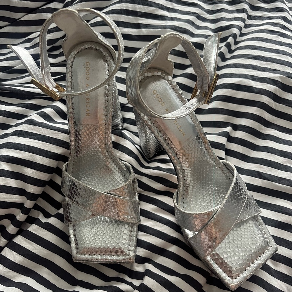 Good American Chrome Heels